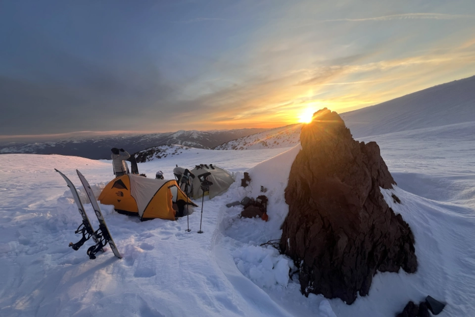 Obóz na zimowym biwaku