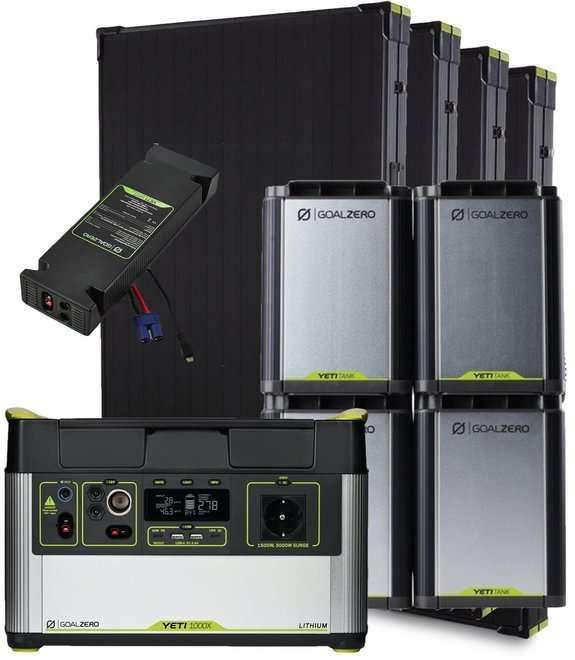 Zestaw solarny Yeti 1000 X EU universal version + 4x Panel Boulder 100 BriefCase + 4xYeti Tank Expansion Battery + Moduł Yeti Link Expansion