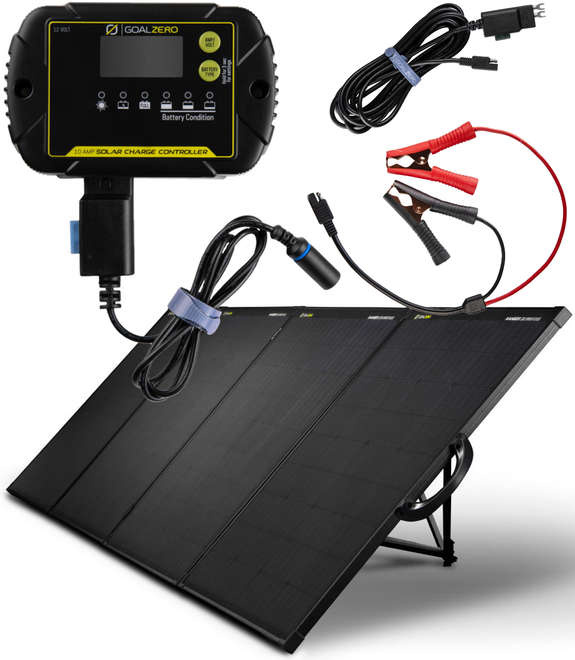 Kontroler ładowania 20A (opcja aligatorki) w zestawie z panelem solarnym Ranger 300 Briefcase