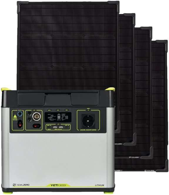 Zestaw solarny Yeti 3000X EU universal version + Boulder 50 (4x)