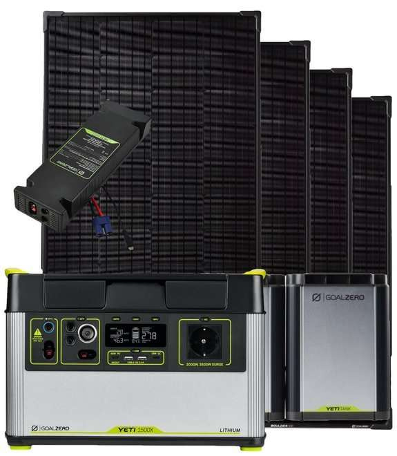 Zestaw solarny Yeti 1500 X EU universal version + 4x Panel Boulder 100 + 2x Yeti Tank Expansion Battery + Moduł Yeti Link Expansion