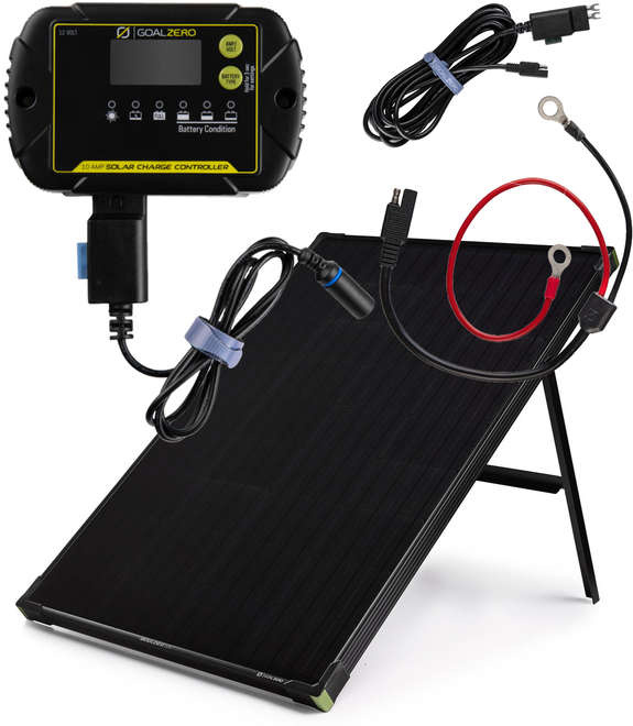 Kontroler ładowania 10A (opcja ringi) w zestawie z panelem solarnym Boulder 100