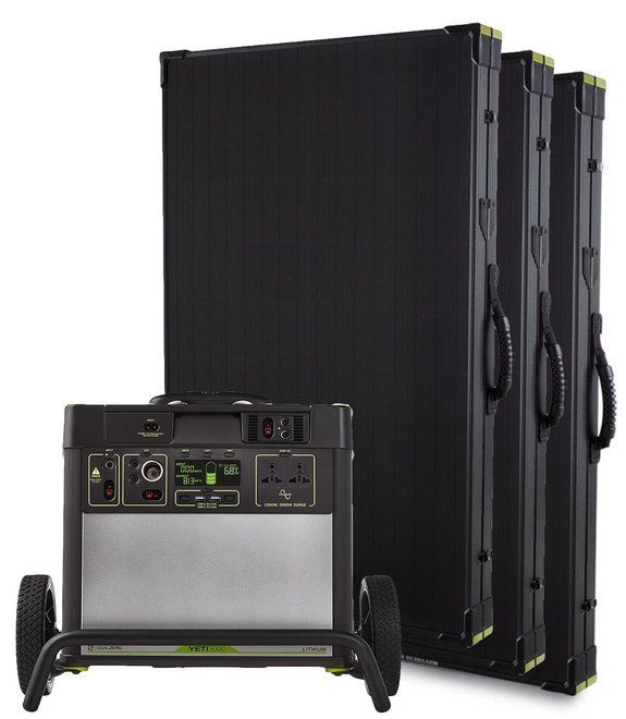 Zestaw solarny Yeti 3000 Lithium EU universal version + Boulder 100 Briefcase (3x)