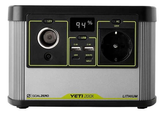 Goal Zero Yeti 200 X (230V) Całkowicie bezwonna, maksymalnie cicha, bardzo mobilna i ekstremalnie lekka stacja zasilania. 