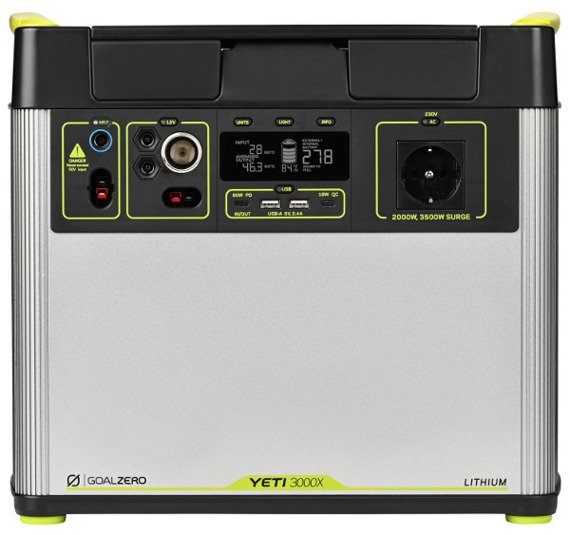 Goal Zero Yeti 3000X (230V) Całkowicie bezwonna, maksymalnie cicha oraz bardzo mobilna przenośna stacja energii o ekstremalnie wysokiej pojemności.