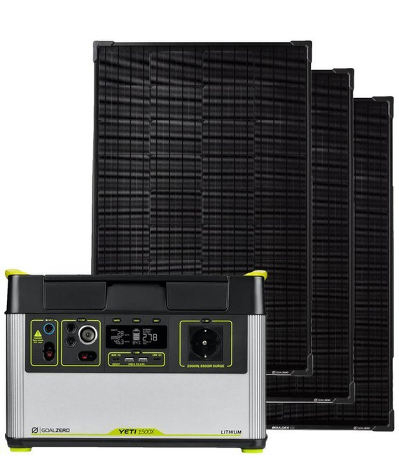 Zestaw solarny Yeti 1500 X EU universal version + Boulder 100 (3x)